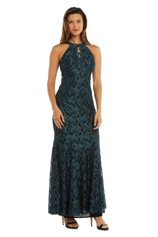 Nightway 21689P Long Glitter Formal Evening Petite Dress