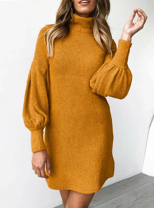 TastyHottie - WARM TURTLENECK LONG SLEEVE KNITTED EVENING PARTY DRESSES