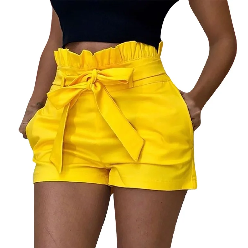 Amy Fashion - Fashion Casual Cotton Solid Colors Shorts