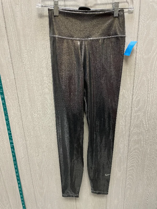 Pants Leggings By Nike Apparel In Silver, Size: Xs