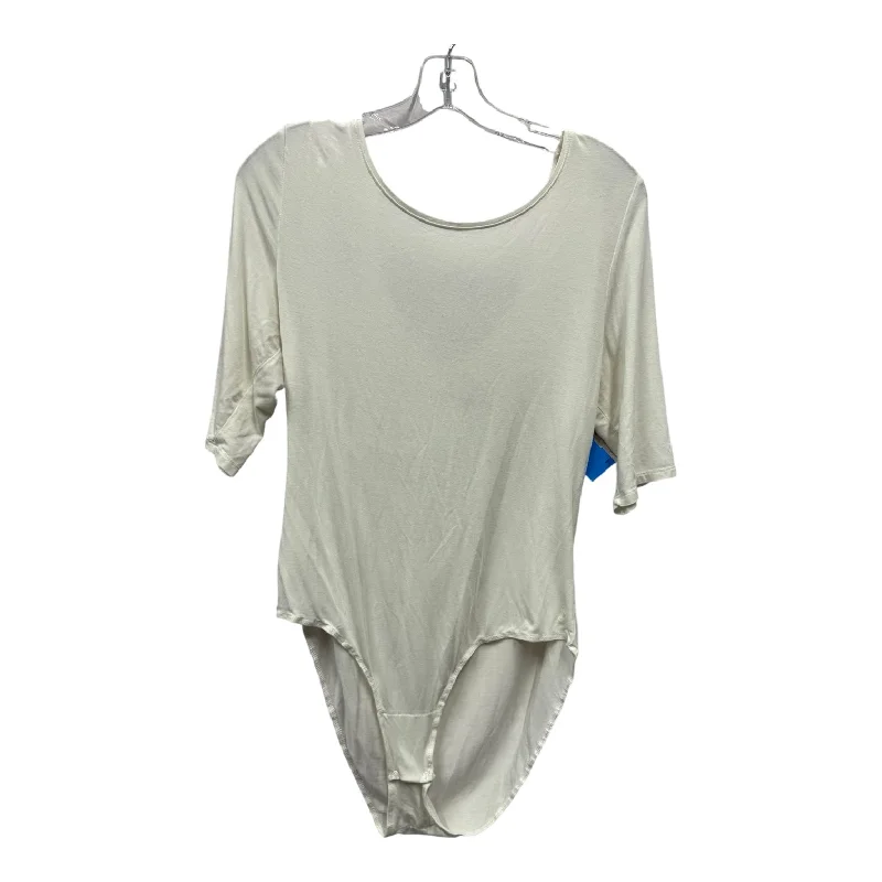 Bodysuit By Cuddl Duds In Ivory, Size:L