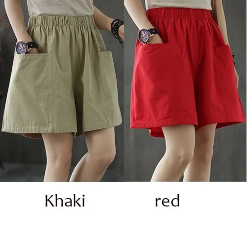 Khaki and red