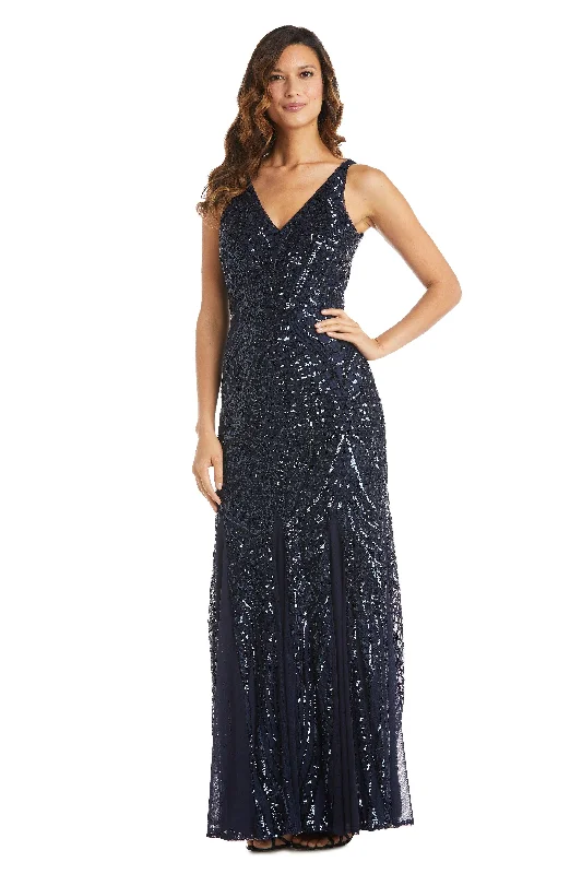 Navy 12P Nightway Long Formal Sleeveless Petite Dress 21685P Sale