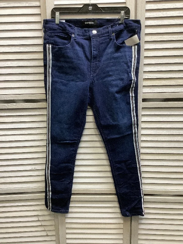 Blue Denim Jeans Skinny Express, Size 14