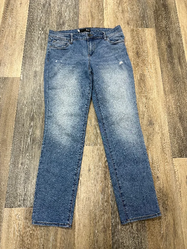 Jeans Straight By Kut In Blue Denim, Size: 8