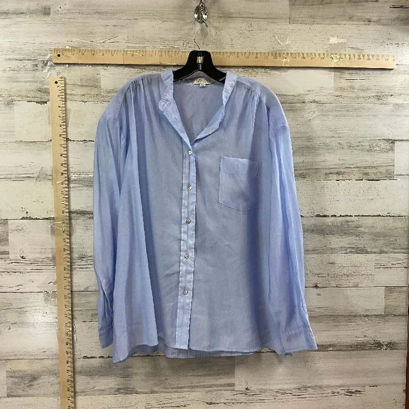 Blue Blouse Long Sleeve Molly Bracken, Size Xl