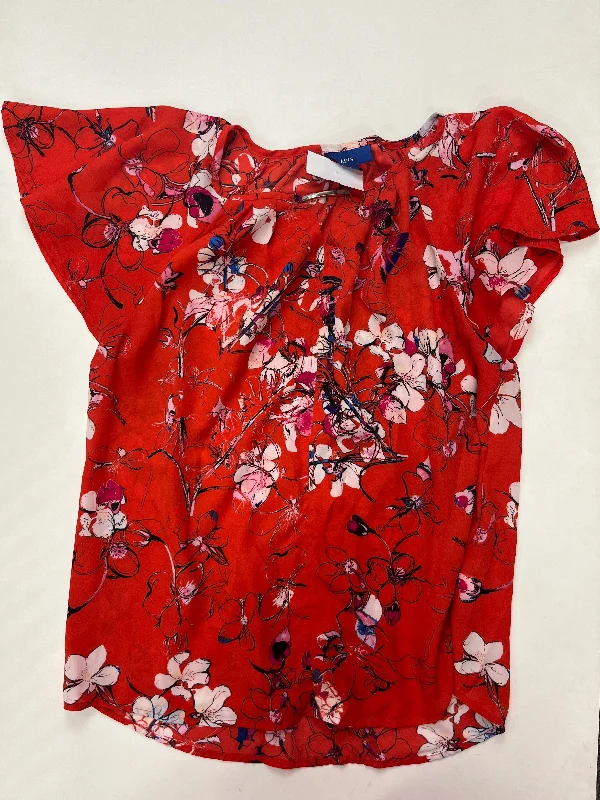 Floral Blouse Short Sleeve Apt 9, Size M