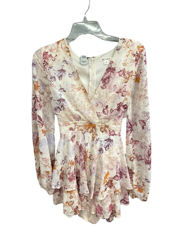 Floral Print Blouse Long Sleeve Miami, Size M