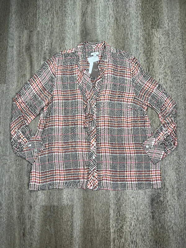 Plaid Pattern Blouse Long Sleeve J. Jill, Size Xl