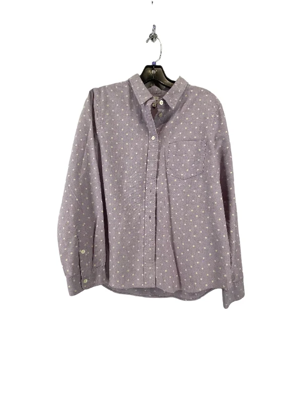 Purple Blouse Long Sleeve Madewell, Size L