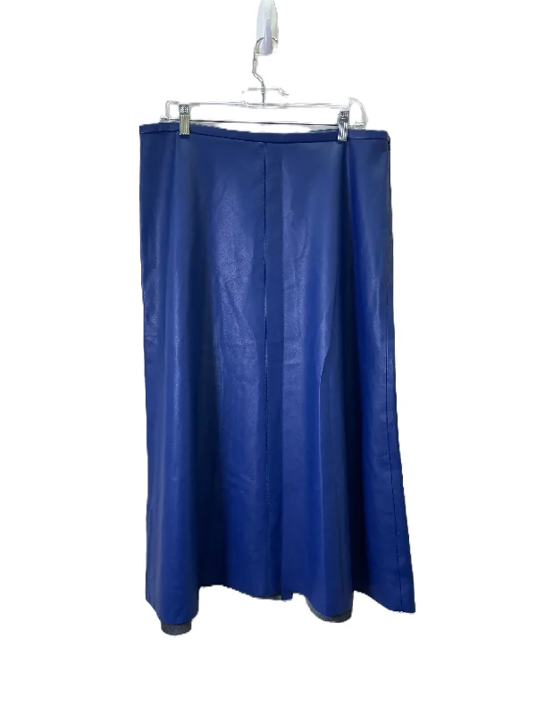 Skirt Midi By Zara In Blue, Size: Xl