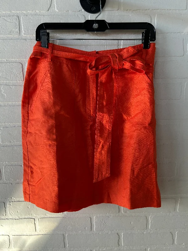 Skirt Mini & Short By Ann Taylor In Orange, Size: 8