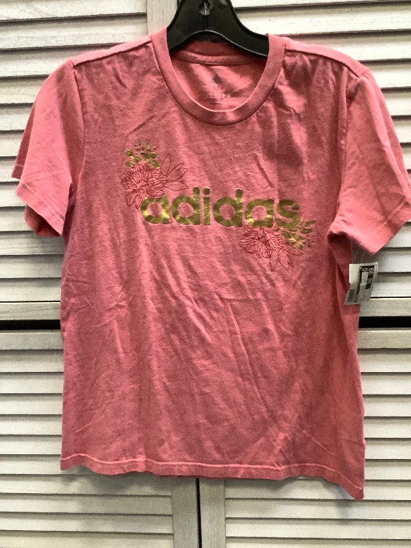 Top Short Sleeve By Adidas In Pink, Size: M