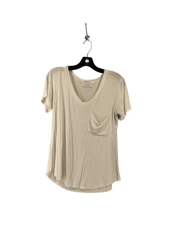 Top Short Sleeve By Adrienne Vittadini In White, Size: S