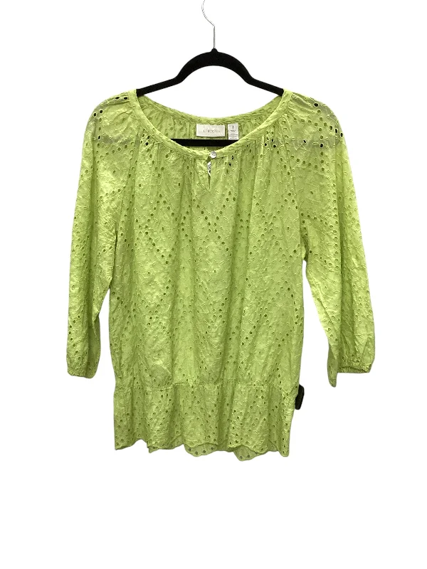 Top Short Sleeve By Chicos In Green, Size: 1