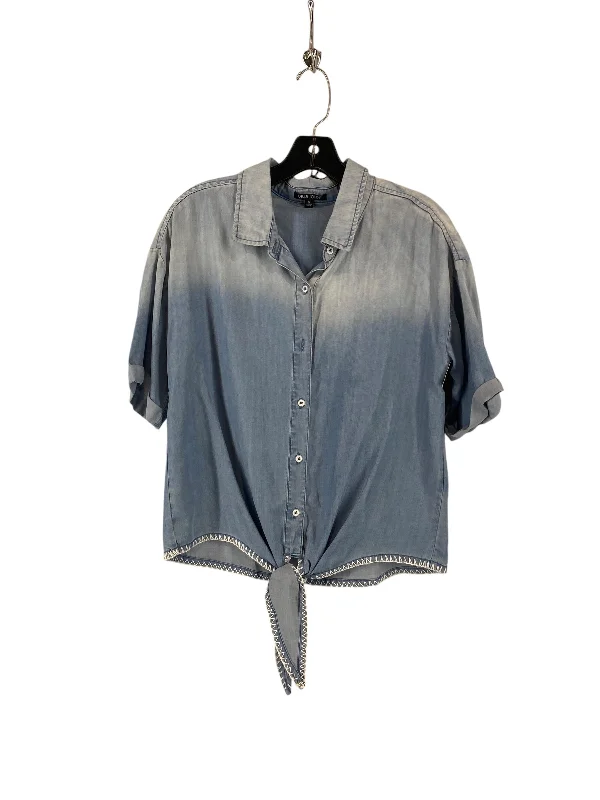 Top Short Sleeve By Dear John In Blue Denim, Size: S