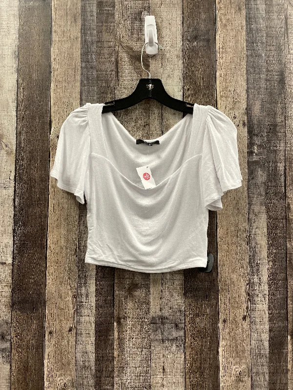 Top Short Sleeve By Lulus In White, Size: S