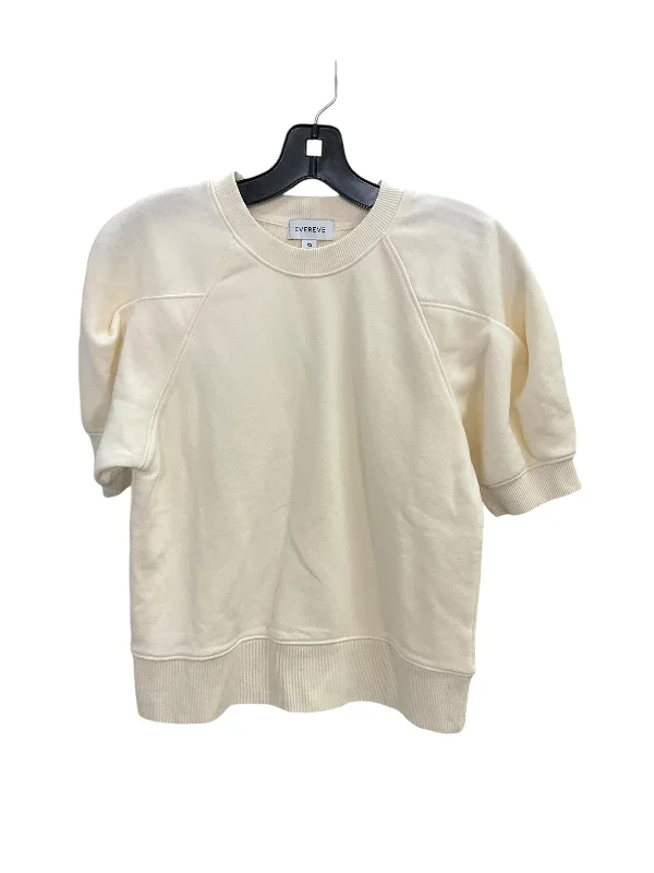 Top Short Sleeve By Nordstrom In Beige, Size: Xs