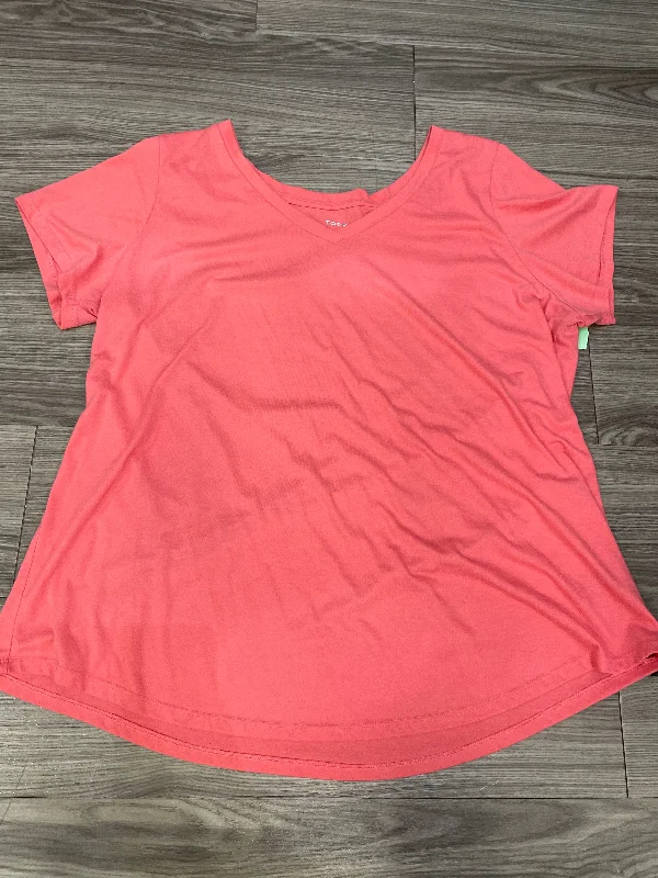 Top Short Sleeve By Torrid In Coral, Size: 3x