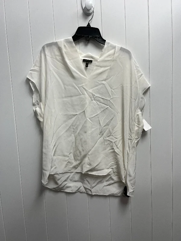 White Blouse Short Sleeve Escada, Size Xl