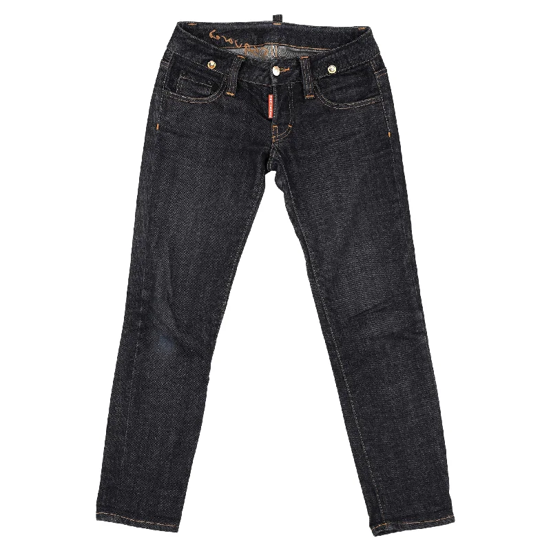 Dsquared2 Slim Fit Jeans in Navy Blue Cotton