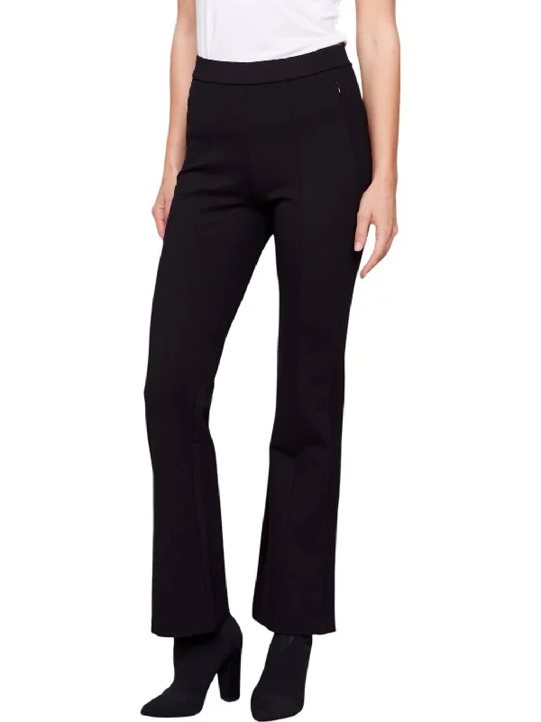 Flare Ponte Pants In Black