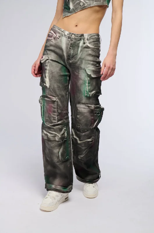 HARD IN THE PAINT DENIM CARGO PANT