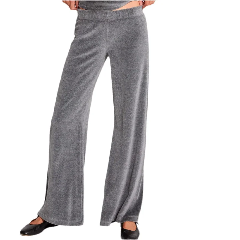 Lito Low Rise Flare Pants In Charcoal