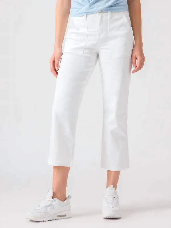 Vacation Crop Pant In White