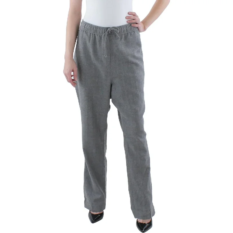 Womens Wool Blend Herringbone Trouser Pants