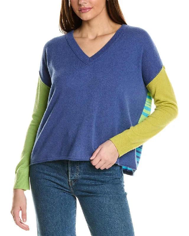 Collaboration Angie Stripe Back Cashmere Sweater