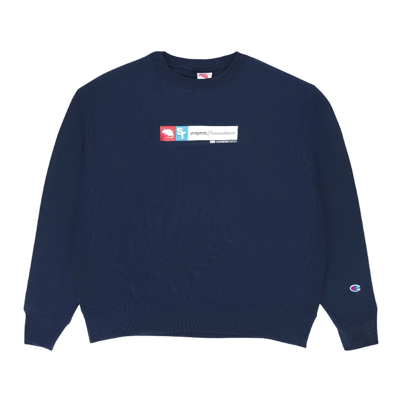 FOREVER & EVER CREWNECK NAVY SWEATER