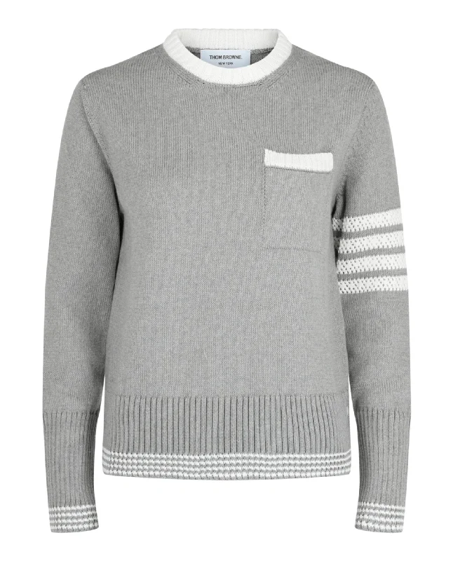 Jersey 4-Bar Cotton Sweater