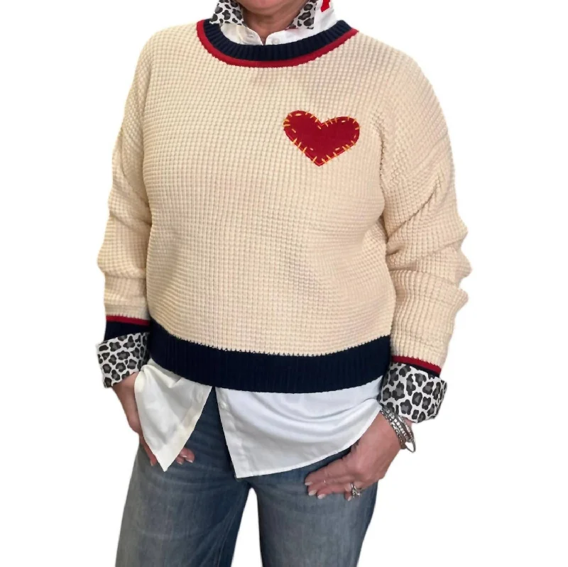 Kissa Love Sweater In Ivory