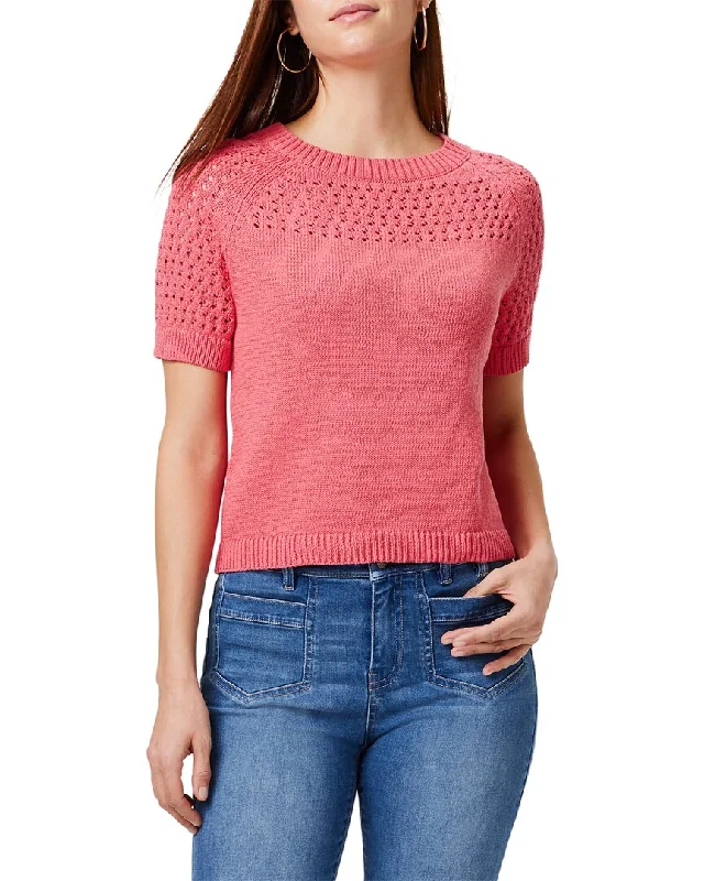 NIC+ZOE Placed Crochet Sweater T-Shirt