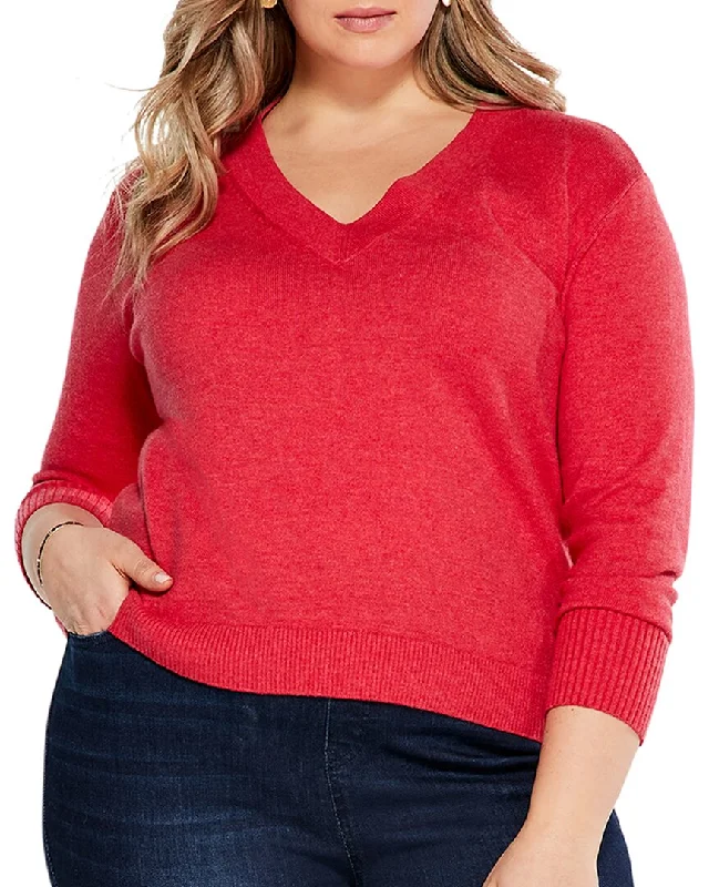 NIC+ZOE Plus Shorty V-Neck Sweater