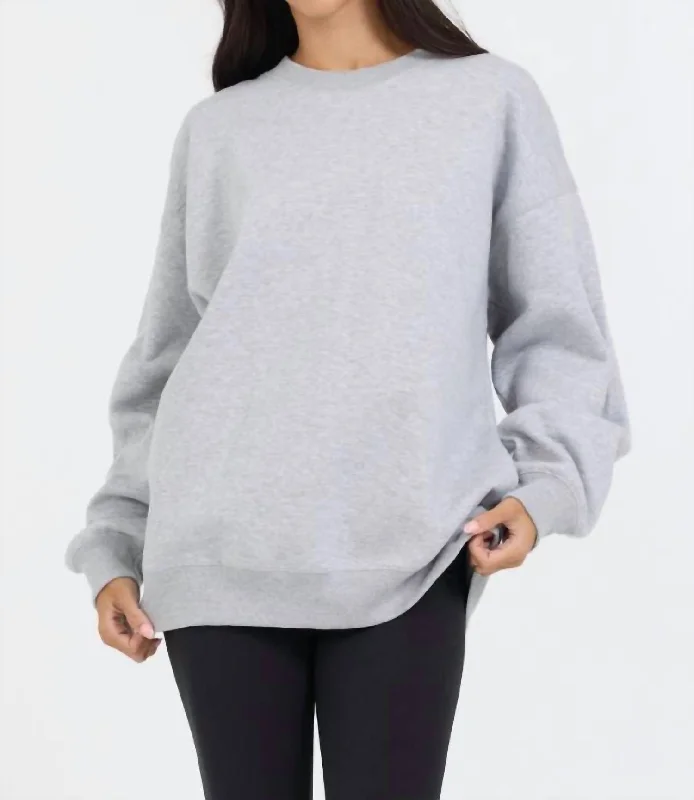 Proweave Crewneck Top In Heather Grey