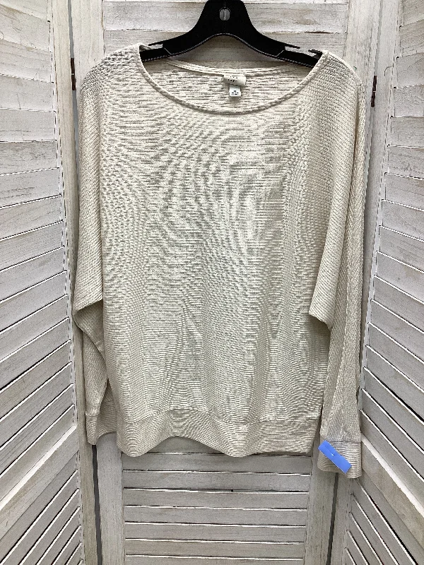 Top Long Sleeve By A New Day In Ivory, Size: M