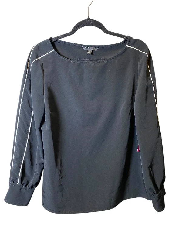 Top Long Sleeve By Banana Republic In Black, Size: M