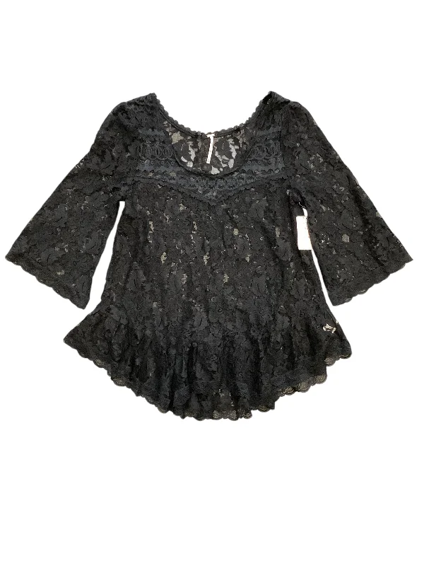 Top Long Sleeve By Free People In Black, Size: Xs