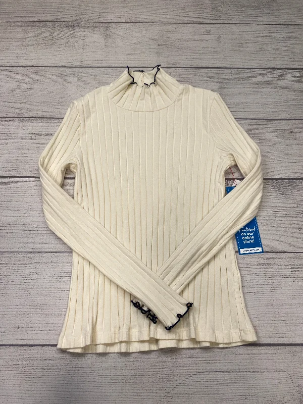 Top Long Sleeve By Madewell In Cream, Size: L