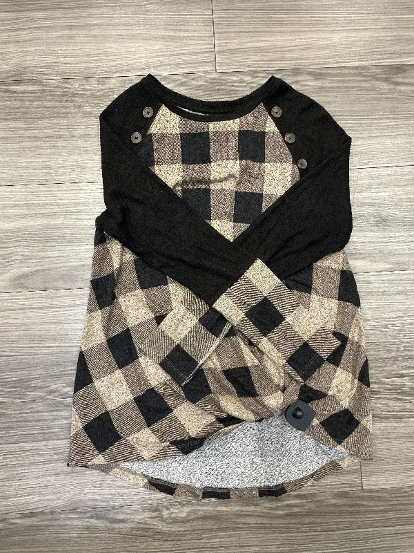 Top Long Sleeve By Maurices In Black & Brown, Size: S