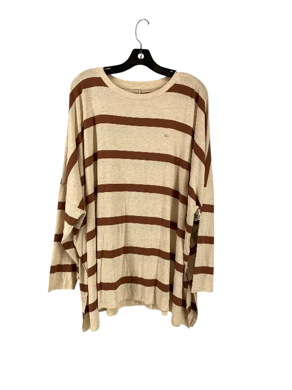 Top Long Sleeve By Maurices In Tan, Size: 3x