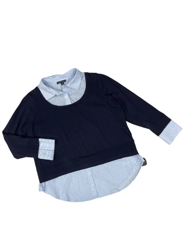 Top Long Sleeve By Tommy Hilfiger In Navy, Size: 0x