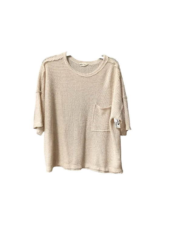 Top 3/4 Sleeve By Cme In Tan, Size: L