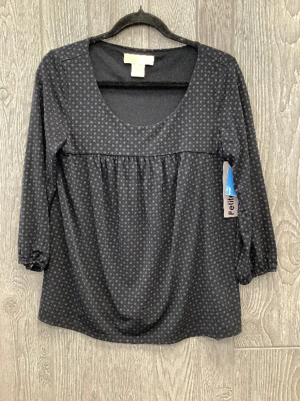 Top 3/4 Sleeve By Michael By Michael Kors In Black, Size: Sp