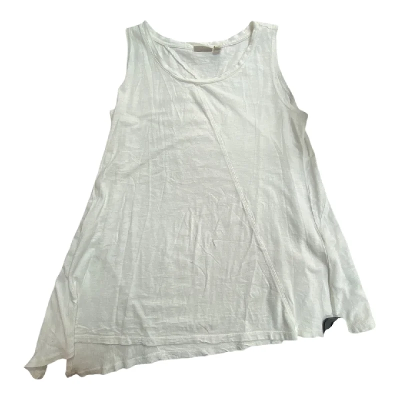 Top Sleeveless By Logo In White, Size: S