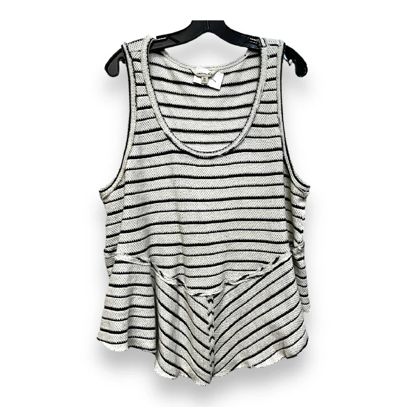 Top Sleeveless By Lucky Brand O In Striped