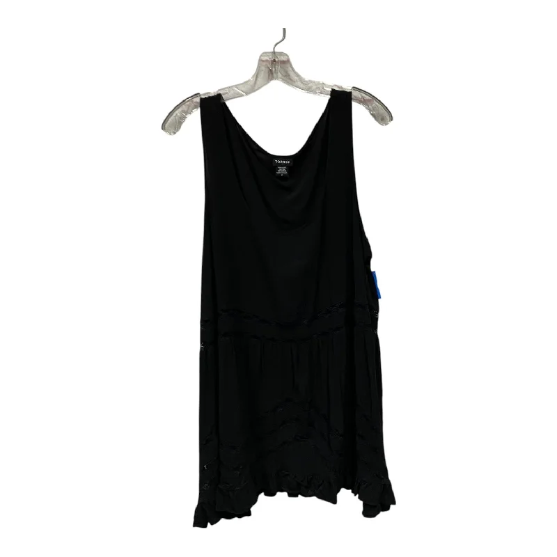 Top Sleeveless By Torrid In Black, Size:2